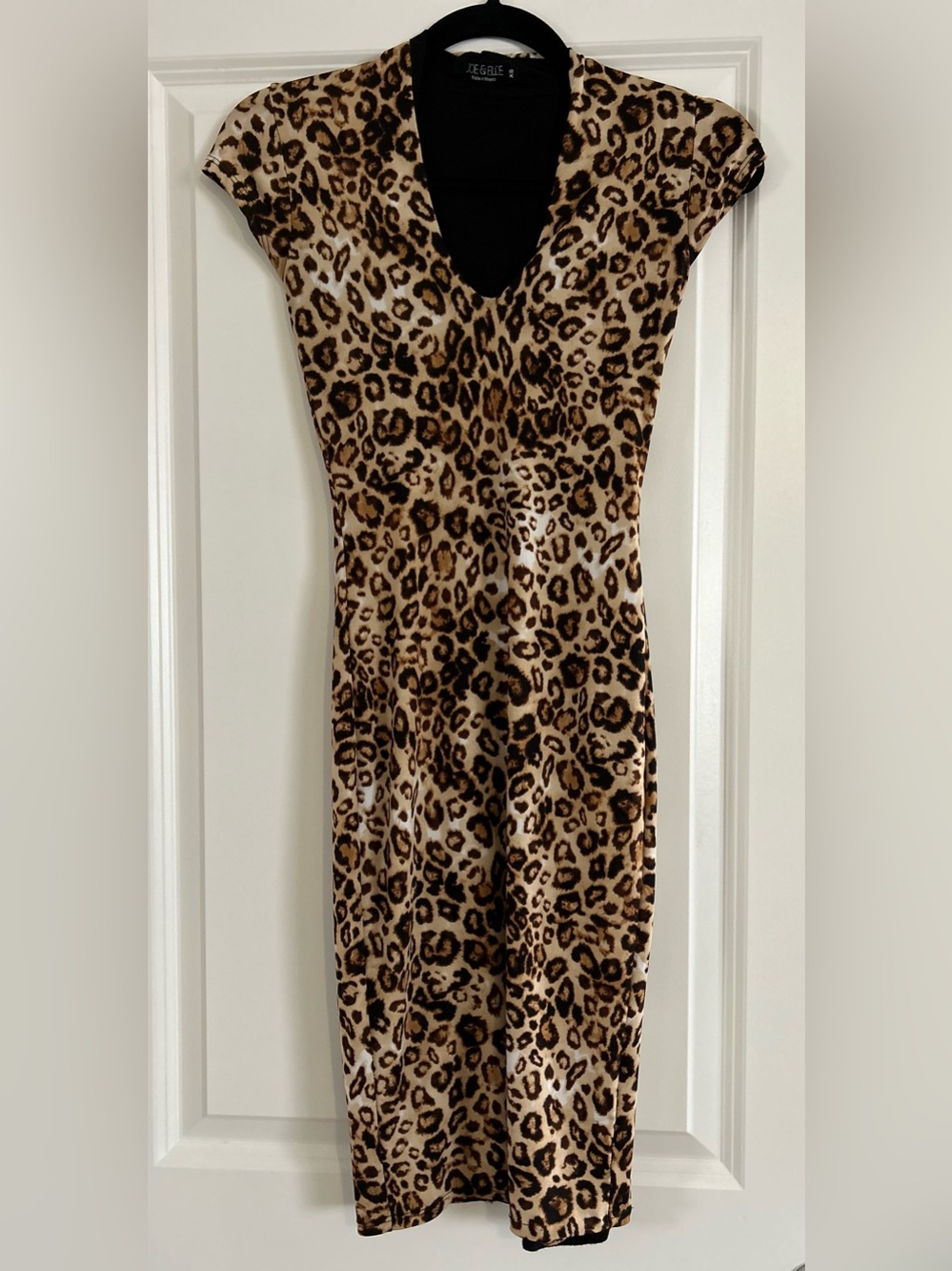 Joe & Elle Leopard-Print Midi Dress in Brown and Black